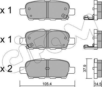 Cifam 822-612-0 - Kit pastiglie freno, Freno a disco www.autoricambit.com