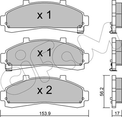 Cifam 822-683-0 - Kit pastiglie freno, Freno a disco www.autoricambit.com