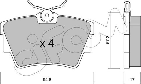 Cifam 822-635-0 - Kit pastiglie freno, Freno a disco www.autoricambit.com