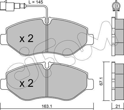 Cifam 822-671-4 - Kit pastiglie freno, Freno a disco www.autoricambit.com