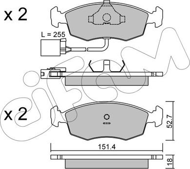 Cifam 822-094-1 - Kit pastiglie freno, Freno a disco www.autoricambit.com