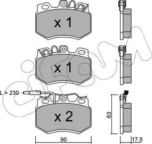 Cifam 822-049-1 - Kit pastiglie freno, Freno a disco www.autoricambit.com