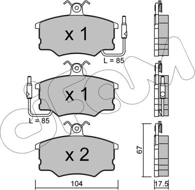 Cifam 822-053-0 - Kit pastiglie freno, Freno a disco www.autoricambit.com