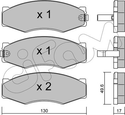 Cifam 822-066-1 - Kit pastiglie freno, Freno a disco www.autoricambit.com