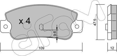 Cifam 822-063-0 - Kit pastiglie freno, Freno a disco www.autoricambit.com