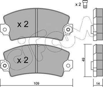 Cifam 822-005-5 - Kit pastiglie freno, Freno a disco www.autoricambit.com