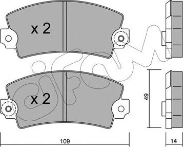 Cifam 822-005-1 - Kit pastiglie freno, Freno a disco www.autoricambit.com