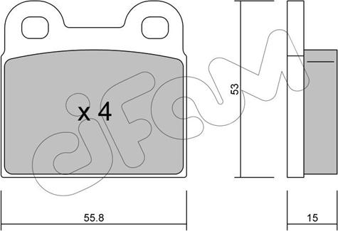 Cifam 822-002-1 - Kit pastiglie freno, Freno a disco www.autoricambit.com