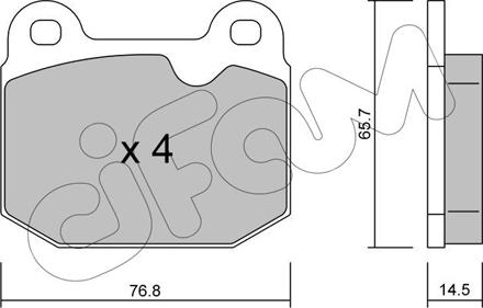 Cifam 822-013-3 - Kit pastiglie freno, Freno a disco www.autoricambit.com