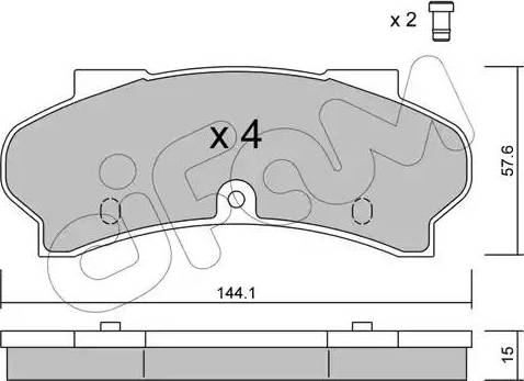 Cifam 822-017-0 - Kit pastiglie freno, Freno a disco www.autoricambit.com