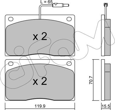 Cifam 822-089-1 - Kit pastiglie freno, Freno a disco www.autoricambit.com