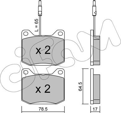 Cifam 822-080-0 - Kit pastiglie freno, Freno a disco www.autoricambit.com