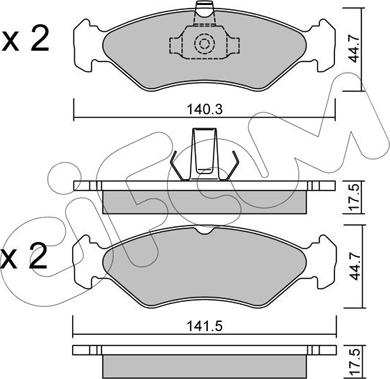 Cifam 822-088-0 - Kit pastiglie freno, Freno a disco www.autoricambit.com