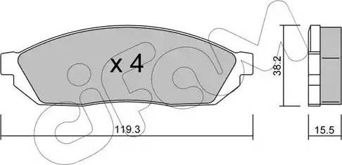 Cifam 822-087-0 - Kit pastiglie freno, Freno a disco www.autoricambit.com