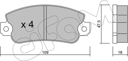 Cifam 822-033-0 - Kit pastiglie freno, Freno a disco www.autoricambit.com