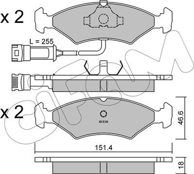 Cifam 822-029-1 - Kit pastiglie freno, Freno a disco www.autoricambit.com