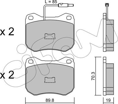 Cifam 822-021-0 - Kit pastiglie freno, Freno a disco www.autoricambit.com