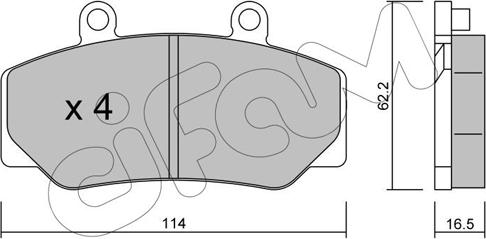 Cifam 822-075-0 - Kit pastiglie freno, Freno a disco www.autoricambit.com