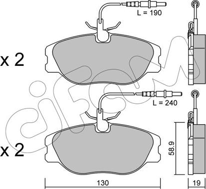 Cifam 822-072-3 - Kit pastiglie freno, Freno a disco www.autoricambit.com