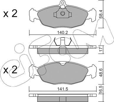 Cifam 822-077-0 - Kit pastiglie freno, Freno a disco www.autoricambit.com