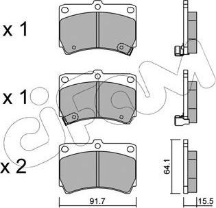 Cifam 822-196-0 - Kit pastiglie freno, Freno a disco www.autoricambit.com