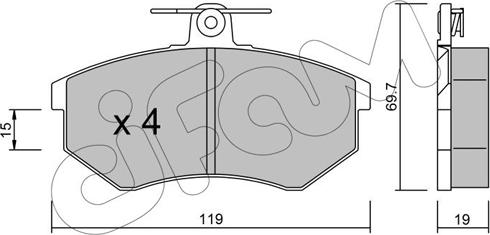 Cifam 822-148-0 - Kit pastiglie freno, Freno a disco www.autoricambit.com