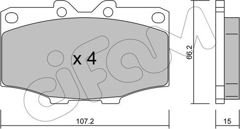 Cifam 822-109-0 - Kit pastiglie freno, Freno a disco www.autoricambit.com