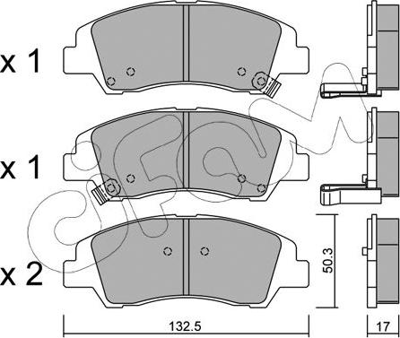 Cifam 822-1091-0 - Kit pastiglie freno, Freno a disco www.autoricambit.com