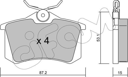 Cifam 822-100-0 - Kit pastiglie freno, Freno a disco www.autoricambit.com