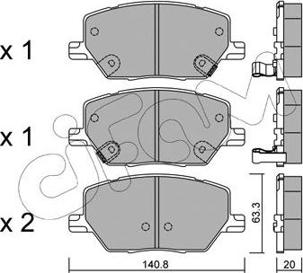 Cifam 822-1001-0 - Kit pastiglie freno, Freno a disco www.autoricambit.com