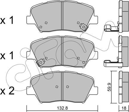 Cifam 822-1026-0 - Kit pastiglie freno, Freno a disco www.autoricambit.com