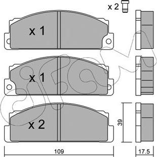 Cifam 822-102-0 - Kit pastiglie freno, Freno a disco www.autoricambit.com