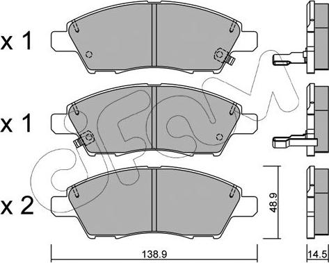 Cifam 822-1079-0 - Kit pastiglie freno, Freno a disco www.autoricambit.com