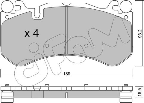 Cifam 822-1198-0 - Kit pastiglie freno, Freno a disco www.autoricambit.com