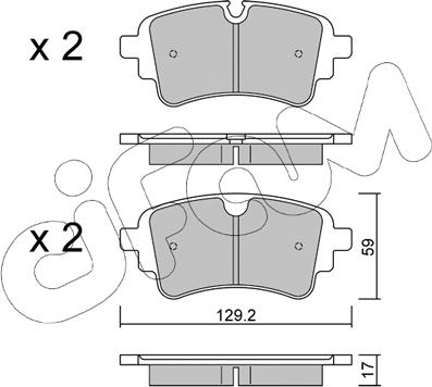 Cifam 822-1129-1 - Kit pastiglie freno, Freno a disco www.autoricambit.com