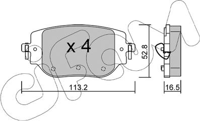 Cifam 822-1346-0 - Kit pastiglie freno, Freno a disco www.autoricambit.com