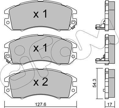 Cifam 822-135-0 - Kit pastiglie freno, Freno a disco www.autoricambit.com