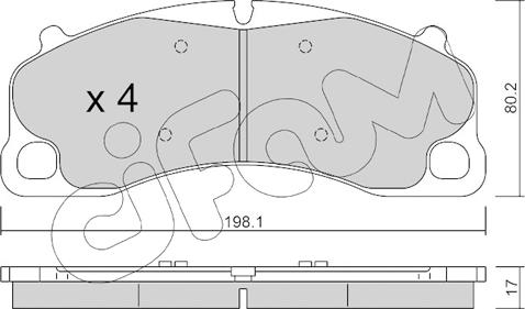 Cifam 822-1256-0 - Kit pastiglie freno, Freno a disco www.autoricambit.com