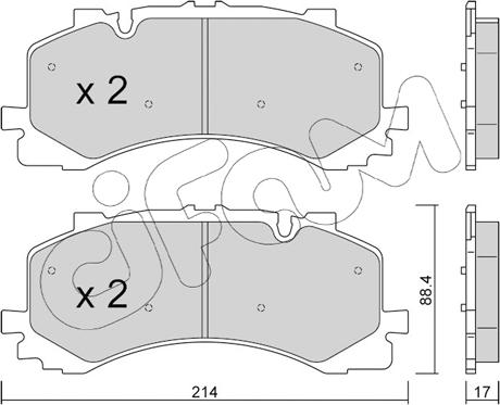 Cifam 822-1252-0 - Kit pastiglie freno, Freno a disco www.autoricambit.com