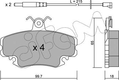 Cifam 822-120-0K - Kit pastiglie freno, Freno a disco www.autoricambit.com