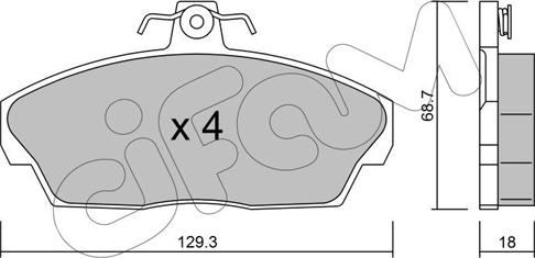 Cifam 822-174-1 - Kit pastiglie freno, Freno a disco www.autoricambit.com