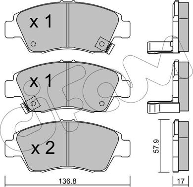 Cifam 822-175-0 - Kit pastiglie freno, Freno a disco www.autoricambit.com