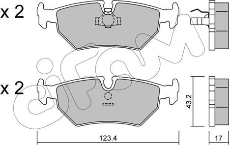 Cifam 822-178-0 - Kit pastiglie freno, Freno a disco www.autoricambit.com