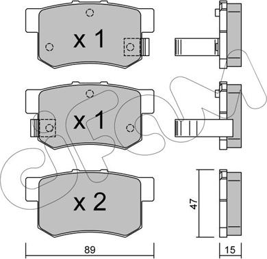 Cifam 822-173-0 - Kit pastiglie freno, Freno a disco www.autoricambit.com