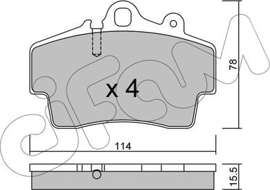 Cifam 822-891-0 - Kit pastiglie freno, Freno a disco www.autoricambit.com