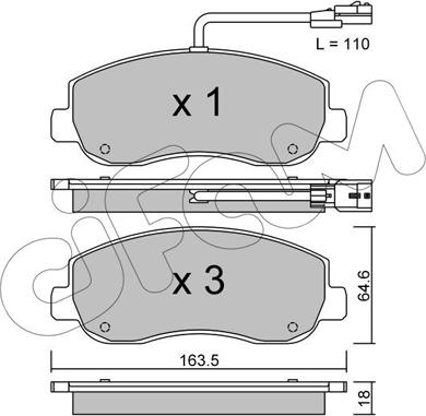 Cifam 822-898-0 - Kit pastiglie freno, Freno a disco www.autoricambit.com