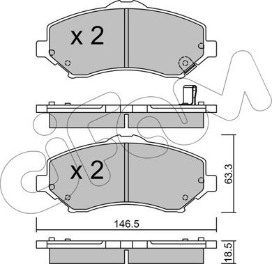 Cifam 822-862-1 - Kit pastiglie freno, Freno a disco www.autoricambit.com