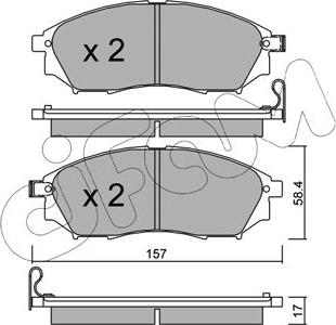 Cifam 822-819-0 - Kit pastiglie freno, Freno a disco www.autoricambit.com