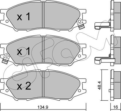 Cifam 822-810-0 - Kit pastiglie freno, Freno a disco www.autoricambit.com