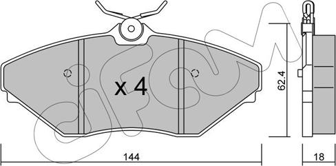 Cifam 822-887-0 - Kit pastiglie freno, Freno a disco www.autoricambit.com